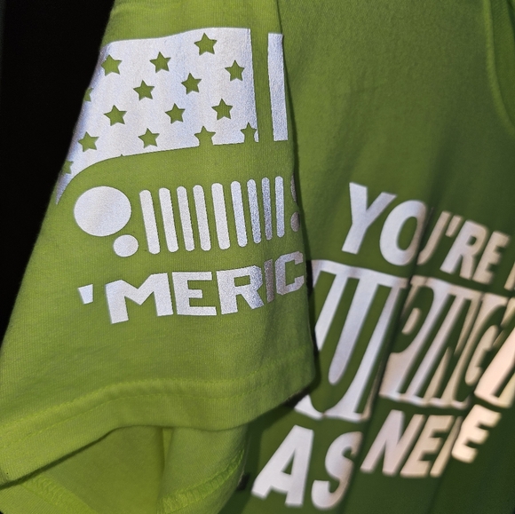 "You're dry humping my last nerve" reflective graphics Safety Green Tee - Picture 6 of 6
